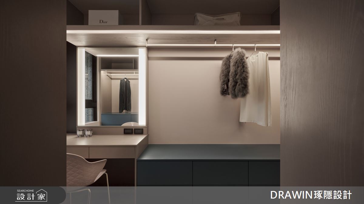 35坪新成屋(5年以下)＿現代風更衣間案例圖片＿琢隱設計DRAWIN DESIGN STUDIO＿琢隱_C Residence之22
