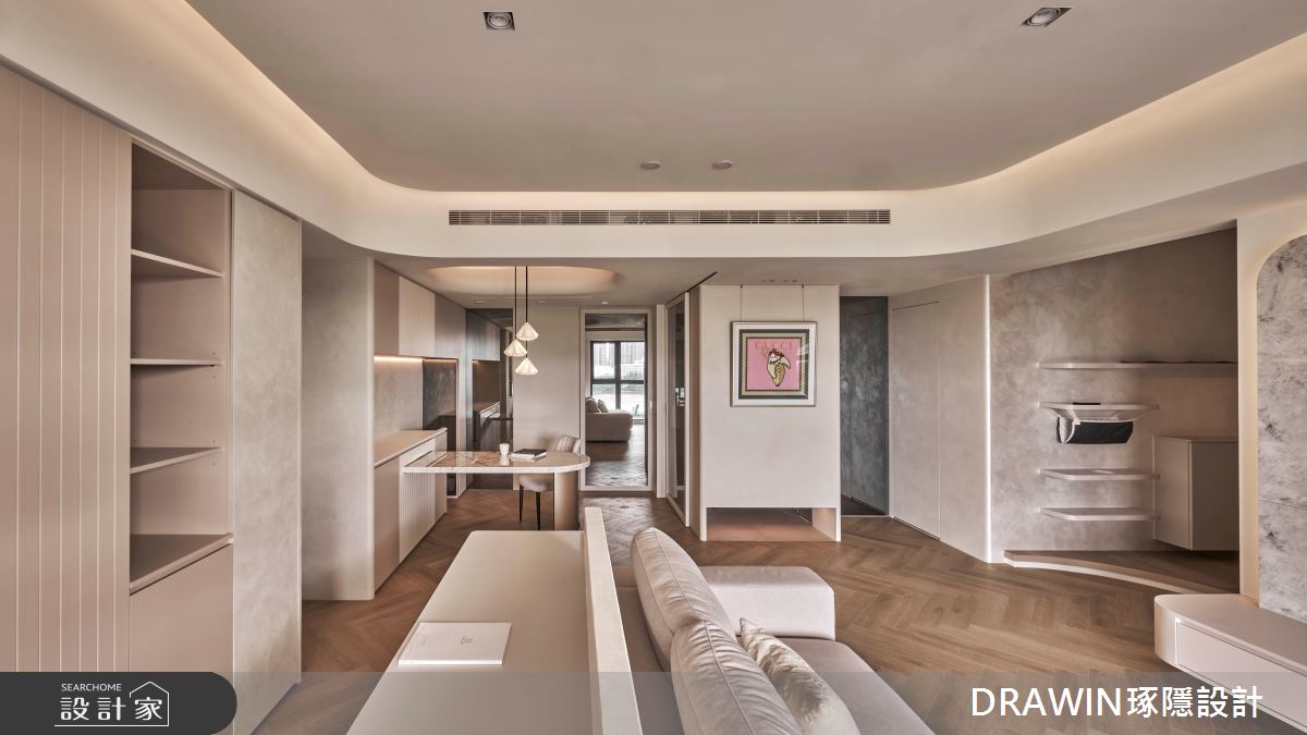 32坪新成屋(5年以下)＿奢華風客廳餐廳書房案例圖片＿琢隱設計DRAWIN DESIGN STUDIO＿琢隱_House LIU之18