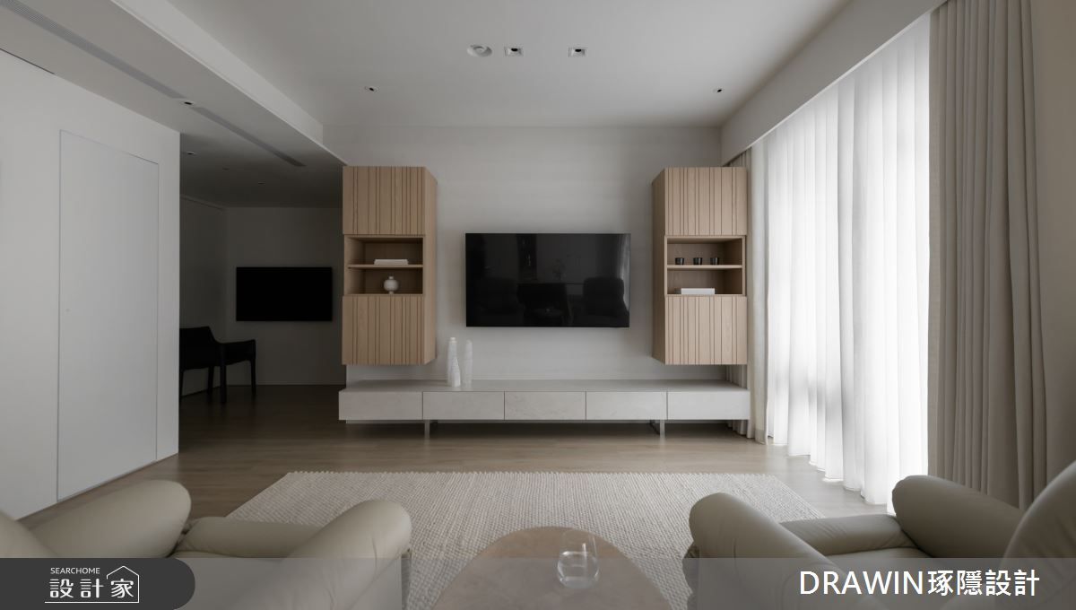 42坪新成屋(5年以下)＿現代風客廳案例圖片＿琢隱設計DRAWIN DESIGN STUDIO＿琢隱_京王之1