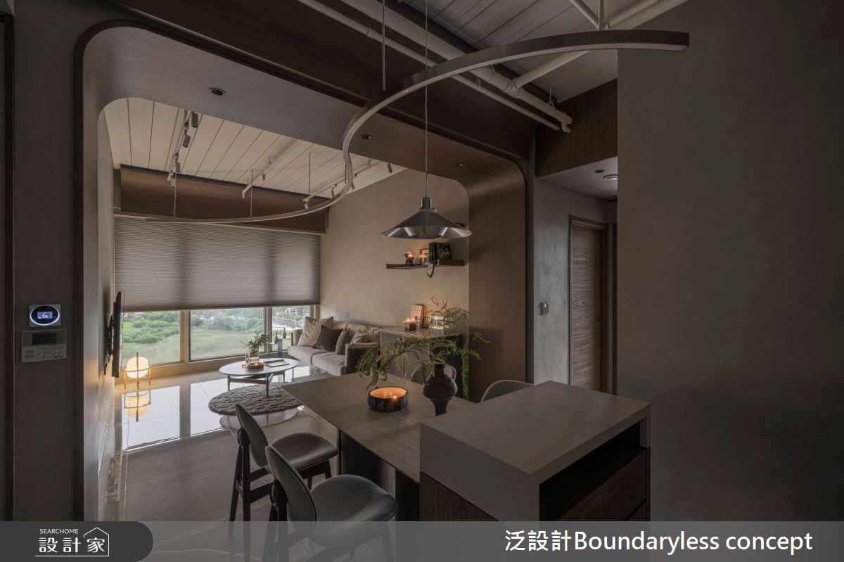 30坪新成屋(5年以下)＿工業風客廳餐廳中島案例圖片＿泛設計Boundaryless concept＿泛設計_流．形之10