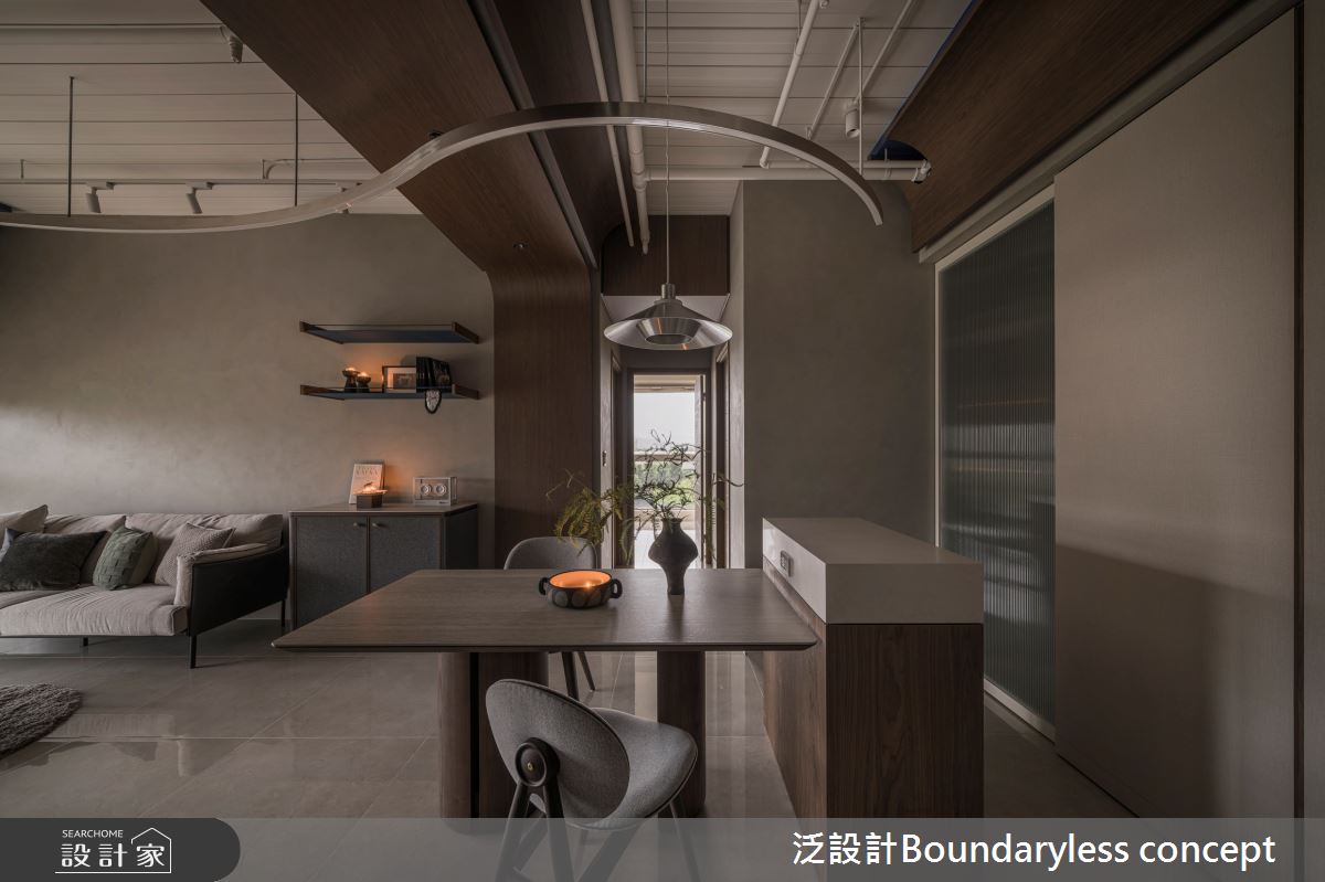 30坪新成屋(5年以下)＿工業風客廳餐廳中島案例圖片＿泛設計Boundaryless concept＿泛設計_流．形之11