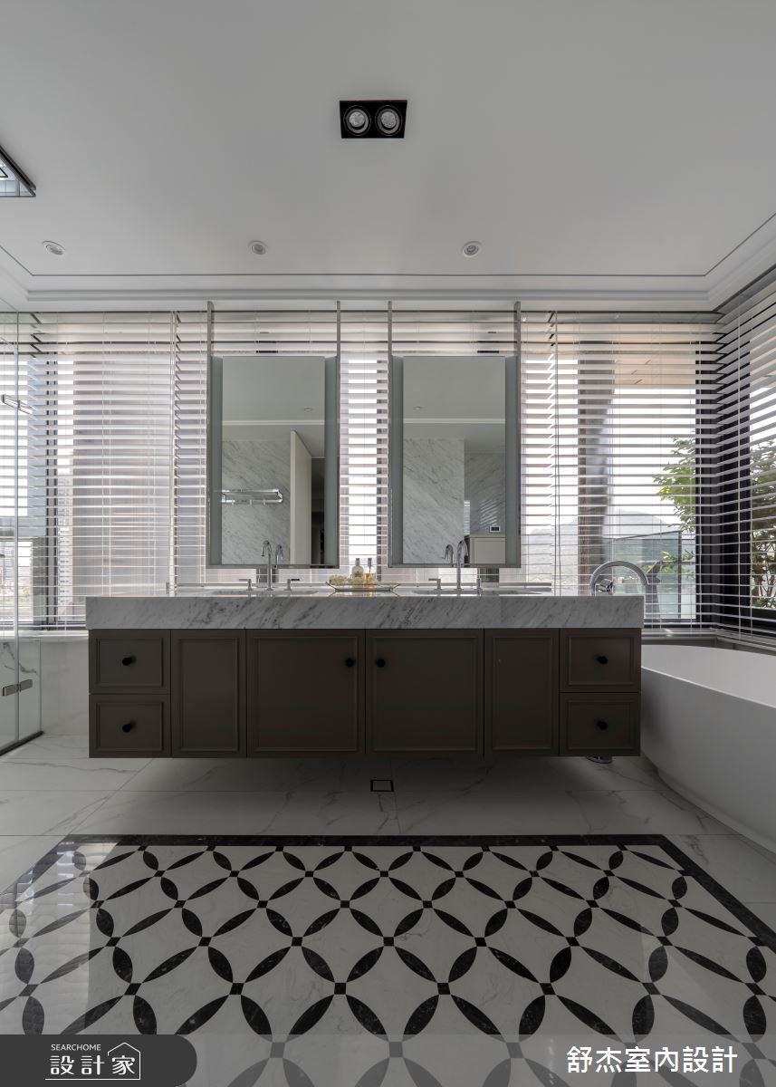 141坪新成屋(5年以下)＿美式風浴室案例圖片＿舒杰室內裝修設計有限公司＿舒杰_大隱水岸．百坪河岸宅之14
