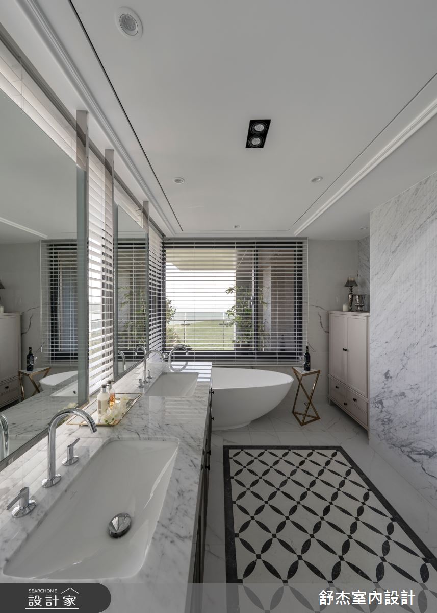141坪新成屋(5年以下)＿美式風浴室案例圖片＿舒杰室內裝修設計有限公司＿舒杰_大隱水岸．百坪河岸宅之13