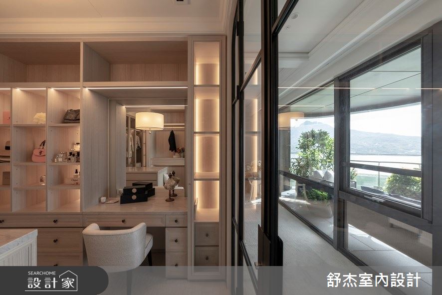 141坪新成屋(5年以下)＿美式風更衣間案例圖片＿舒杰室內裝修設計有限公司＿舒杰_大隱水岸．百坪河岸宅之17