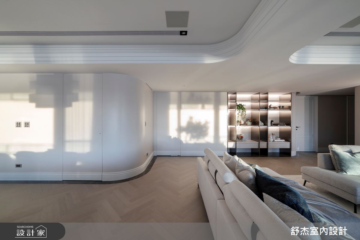 141坪新成屋(5年以下)＿美式風客廳案例圖片＿舒杰室內裝修設計有限公司＿舒杰_大隱水岸．百坪河岸宅之2