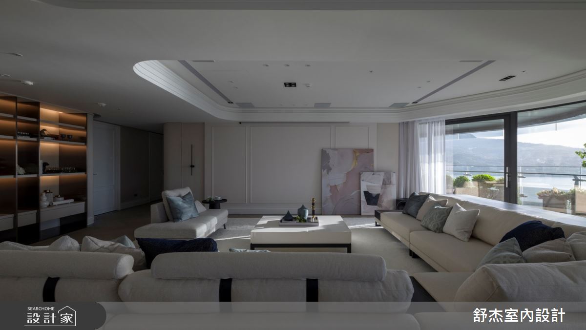 141坪新成屋(5年以下)＿美式風客廳案例圖片＿舒杰室內裝修設計有限公司＿舒杰_大隱水岸．百坪河岸宅之4