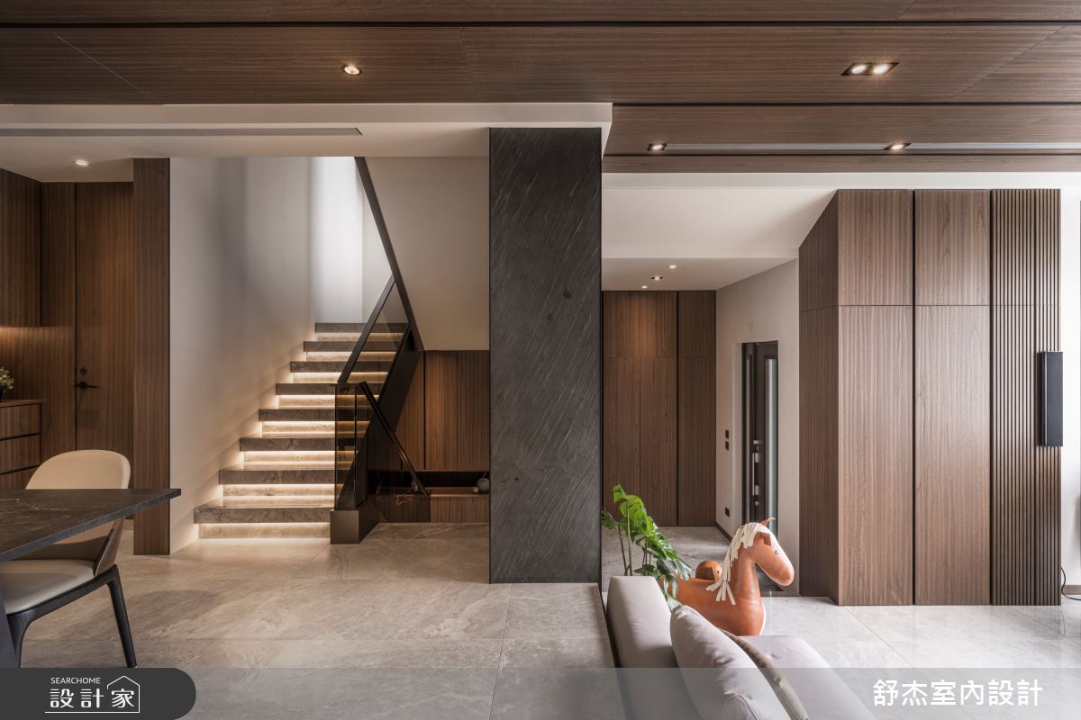 110坪中古屋(5~15年)＿現代風客廳餐廳樓梯案例圖片＿舒杰室內裝修設計有限公司＿舒杰_山徑日和之7