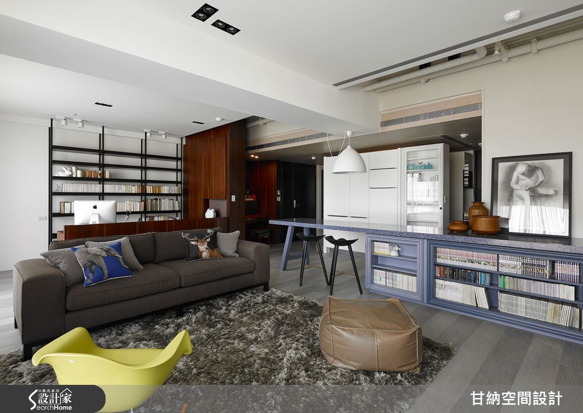 37坪新成屋(5年以下)＿混搭風客廳吧檯案例圖片＿甘納空間設計＿甘納_11之4
