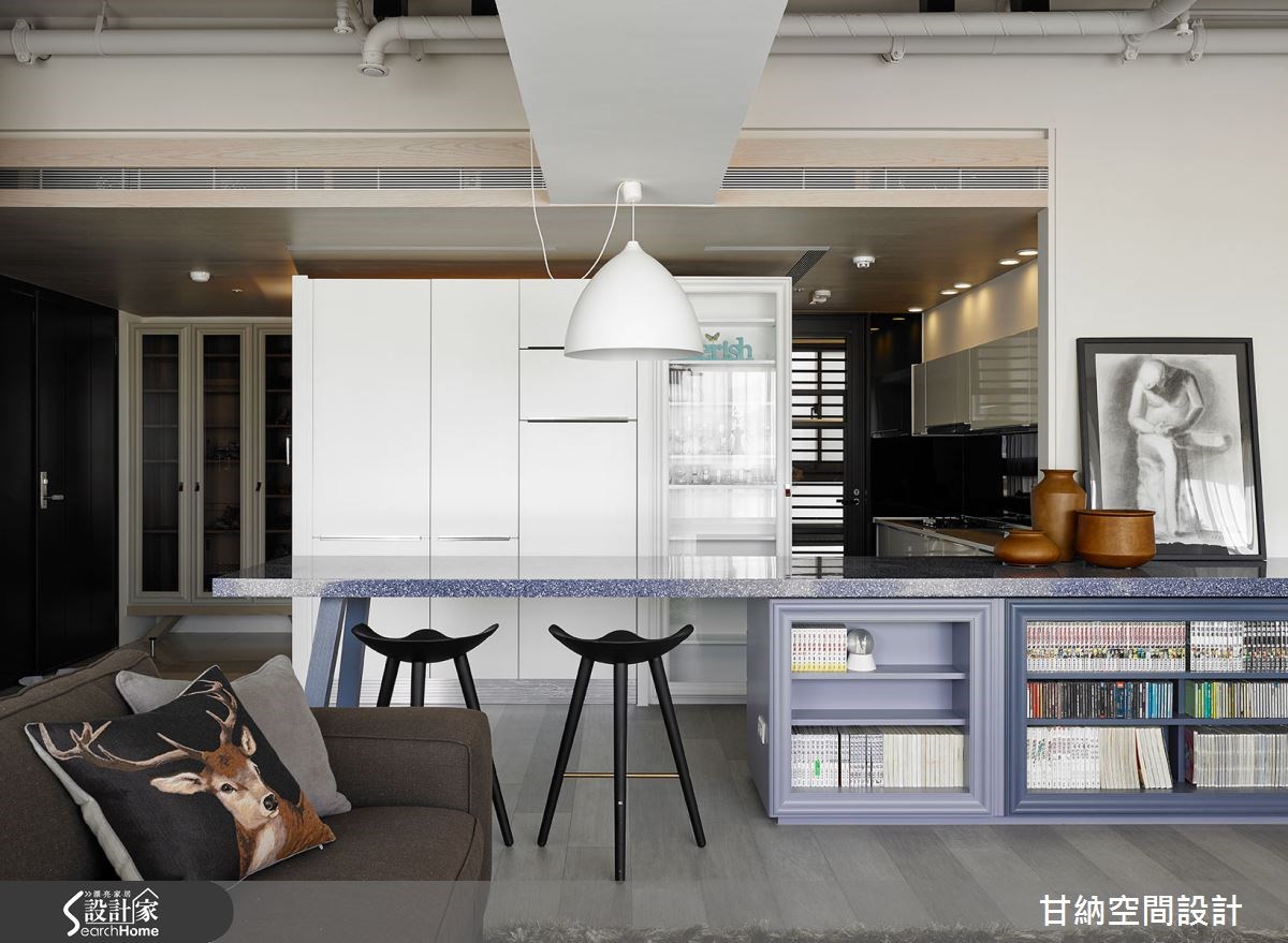 37坪新成屋(5年以下)＿混搭風客廳吧檯案例圖片＿甘納空間設計＿甘納_11之6