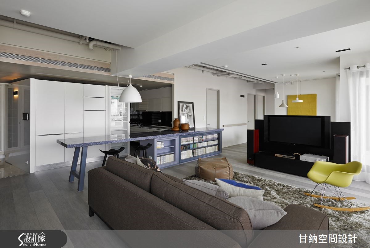 37坪新成屋(5年以下)＿混搭風客廳吧檯案例圖片＿甘納空間設計＿甘納_11之7