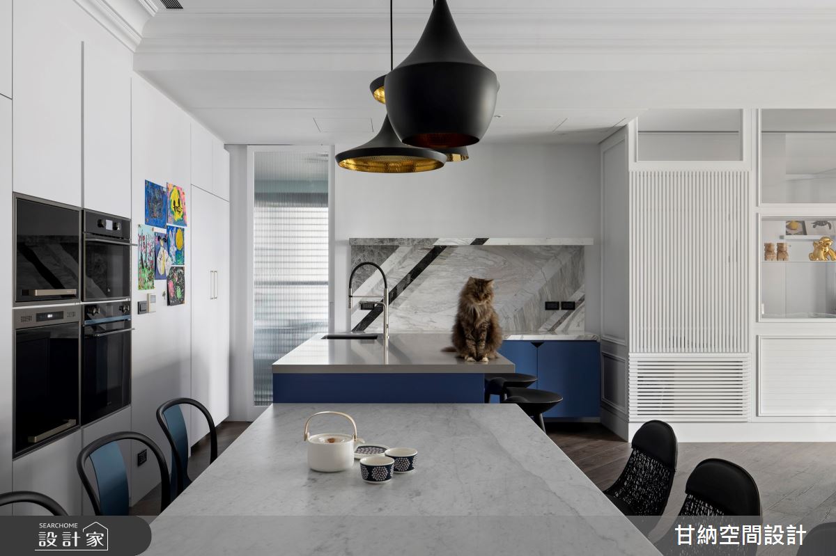 38坪新成屋(5年以下)＿混搭風餐廳中島案例圖片＿甘納空間設計＿甘納_46之8