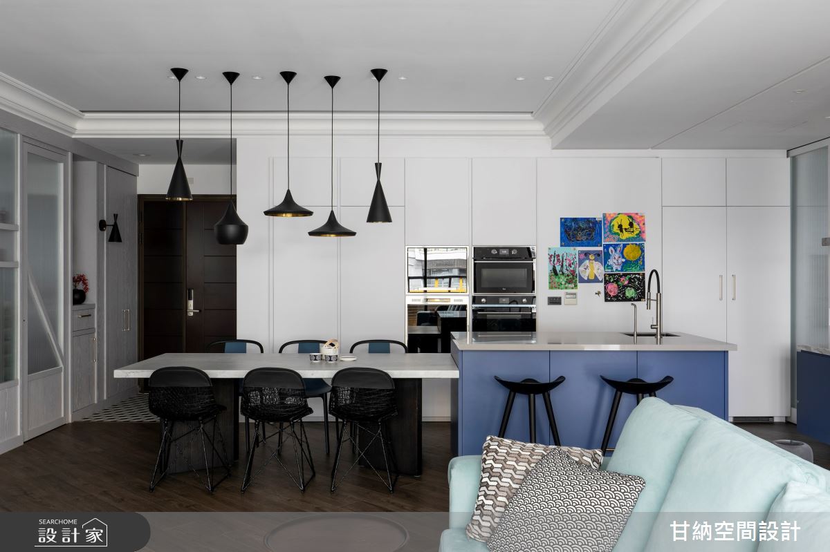 38坪新成屋(5年以下)＿混搭風餐廳中島案例圖片＿甘納空間設計＿甘納_46之6