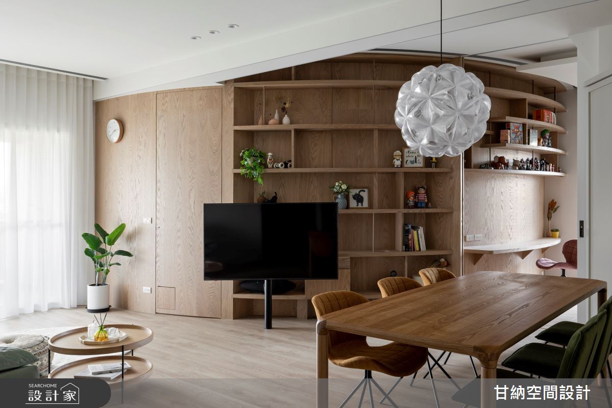 25坪新成屋(5年以下)＿北歐風客廳餐廳工作區案例圖片＿甘納空間設計＿甘納_52之12