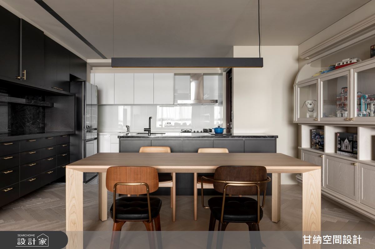33坪新成屋(5年以下)＿混搭風餐廳廚房中島案例圖片＿甘納空間設計＿甘納_59之13