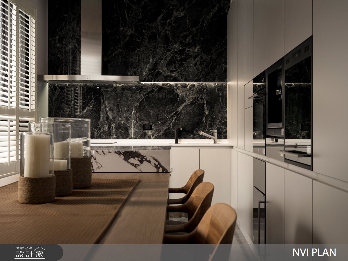 85坪新成屋(5年以下)＿現代風餐廳廚房中島案例圖片＿NVI國際空間規劃設計事務所＿NVI PLAN_澤萃建築01之19