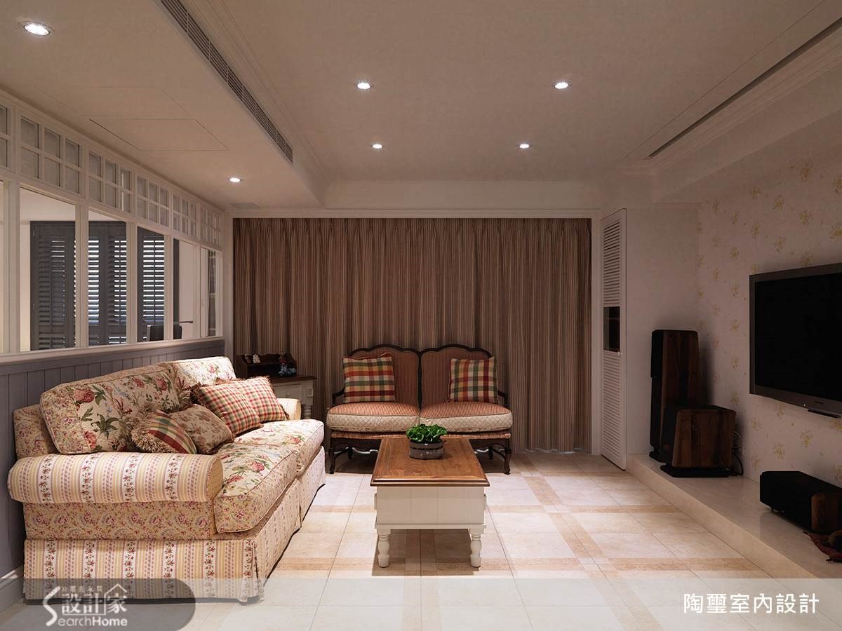40坪新成屋(5年以下)＿鄉村風客廳案例圖片＿陶璽空間設計＿陶璽_09之2