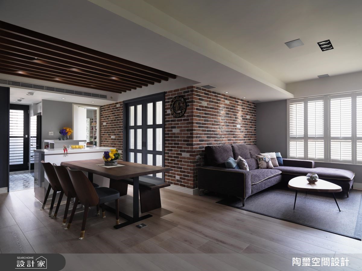 32坪新成屋(5年以下)＿美式風客廳餐廳吧檯案例圖片＿陶璽空間設計＿陶璽_23之7