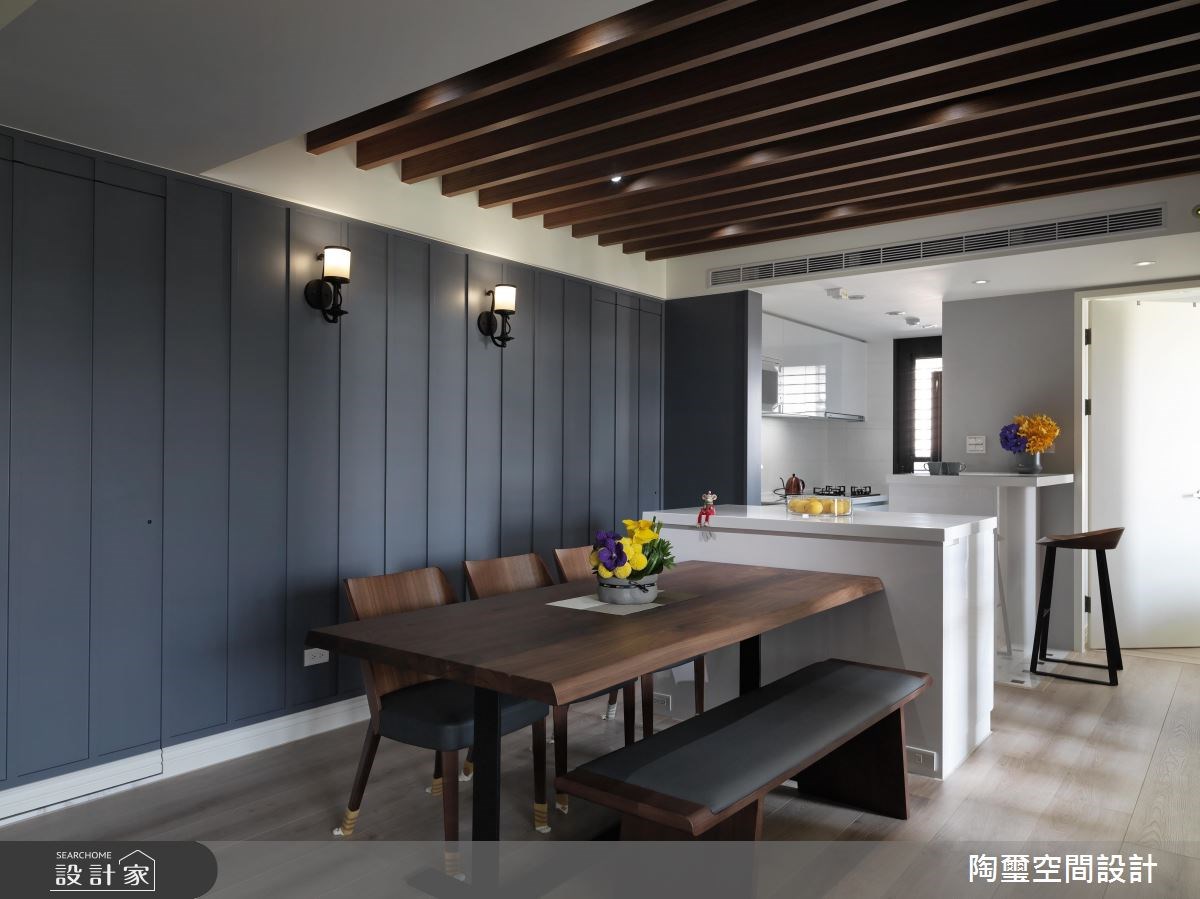 32坪新成屋(5年以下)＿美式風餐廳吧檯案例圖片＿陶璽空間設計＿陶璽_23之9