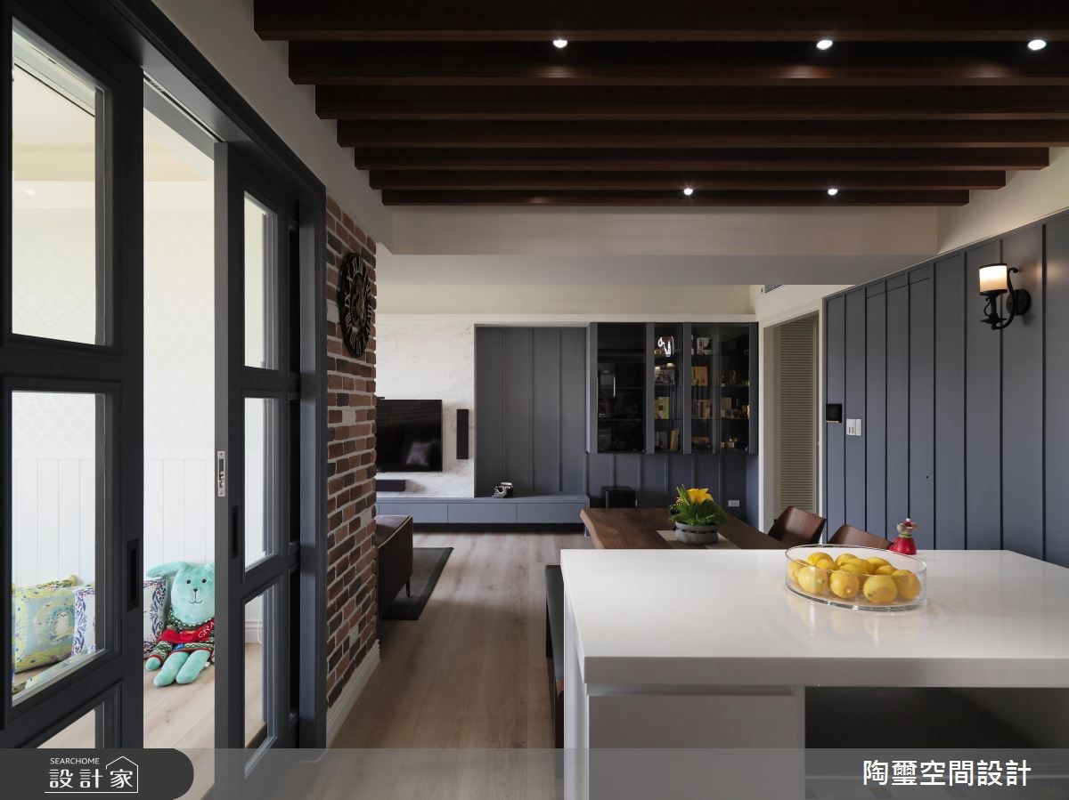 32坪新成屋(5年以下)＿美式風客廳餐廳吧檯案例圖片＿陶璽空間設計＿陶璽_23之11