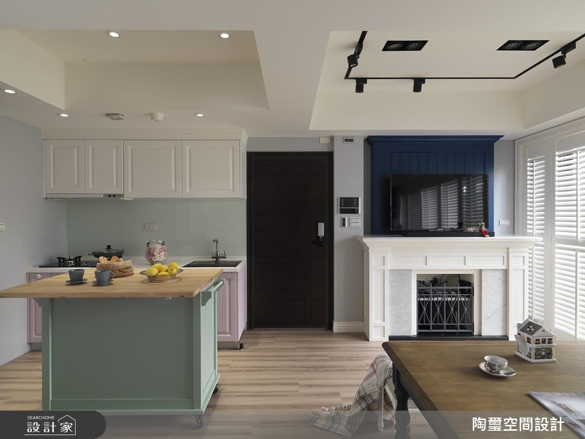 11坪新成屋(5年以下)＿鄉村風廚房吧檯案例圖片＿陶璽空間設計＿陶璽_26之3