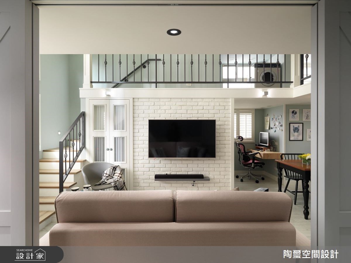 25坪中古屋(5~15年)＿美式風客廳樓梯案例圖片＿陶璽空間設計＿陶璽_27之11