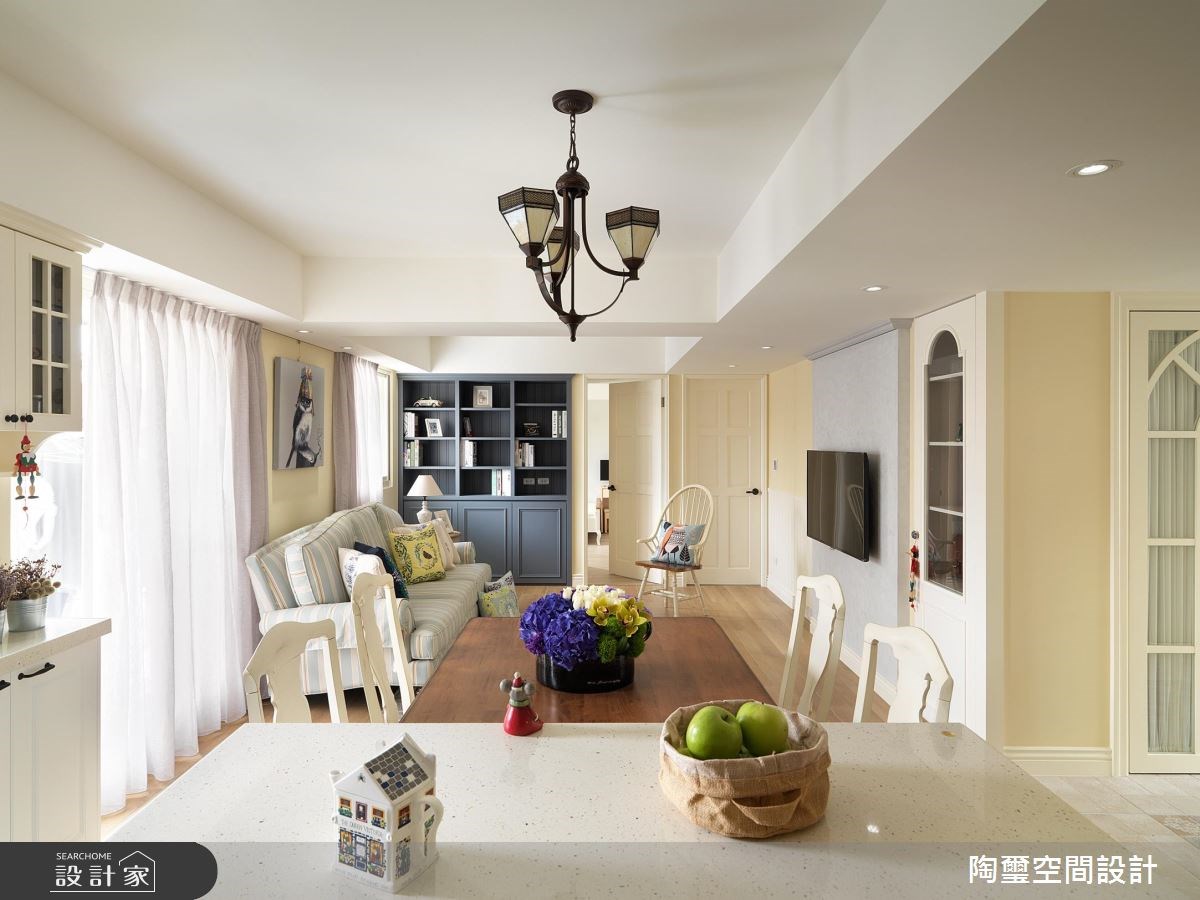 26坪中古屋(5~15年)＿鄉村風客廳餐廳吧檯案例圖片＿陶璽空間設計＿陶璽_28之14