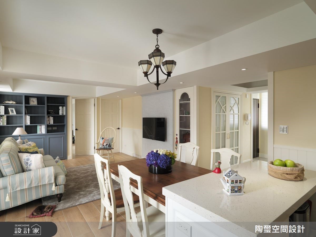 26坪中古屋(5~15年)＿鄉村風客廳餐廳吧檯案例圖片＿陶璽空間設計＿陶璽_28之16