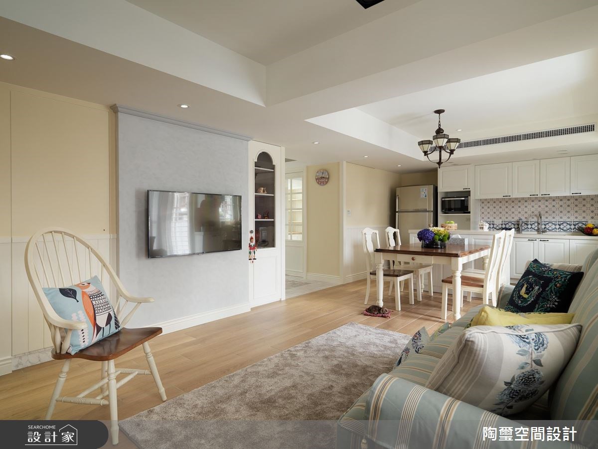 26坪中古屋(5~15年)＿鄉村風客廳餐廳廚房吧檯案例圖片＿陶璽空間設計＿陶璽_28之22
