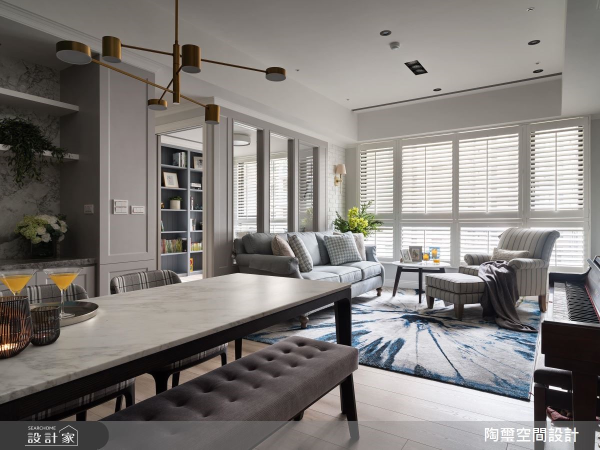 50坪新成屋(5年以下)＿美式風客廳餐廳案例圖片＿陶璽空間設計＿陶璽_36之2