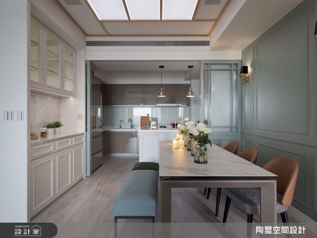 50坪新成屋(5年以下)＿美式風餐廳吧檯案例圖片＿陶璽空間設計＿陶璽_38之13