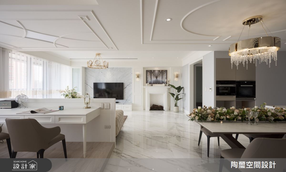 40坪毛胚屋＿新古典客廳餐廳書房工作區案例圖片＿陶璽空間設計＿陶璽_47之9