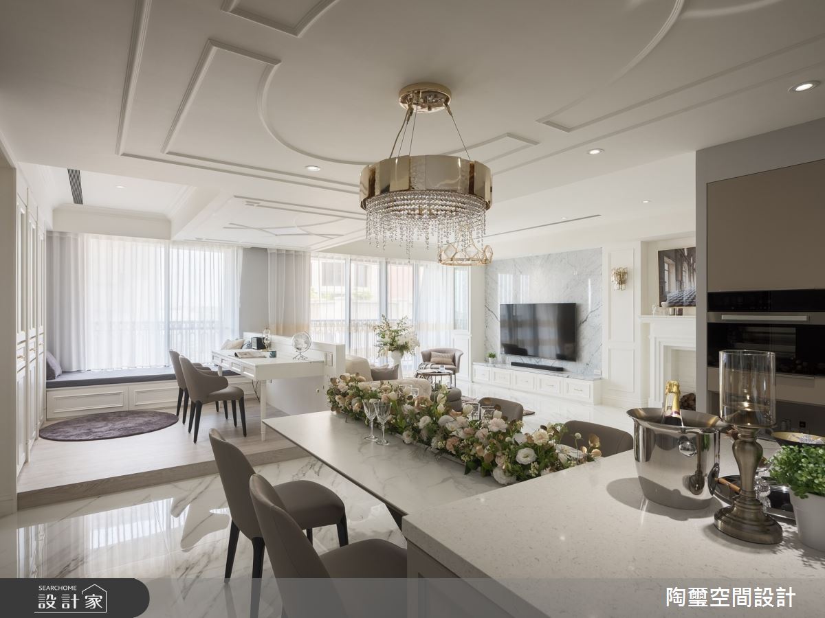 40坪毛胚屋＿新古典客廳餐廳書房工作區臥榻案例圖片＿陶璽空間設計＿陶璽_47之10