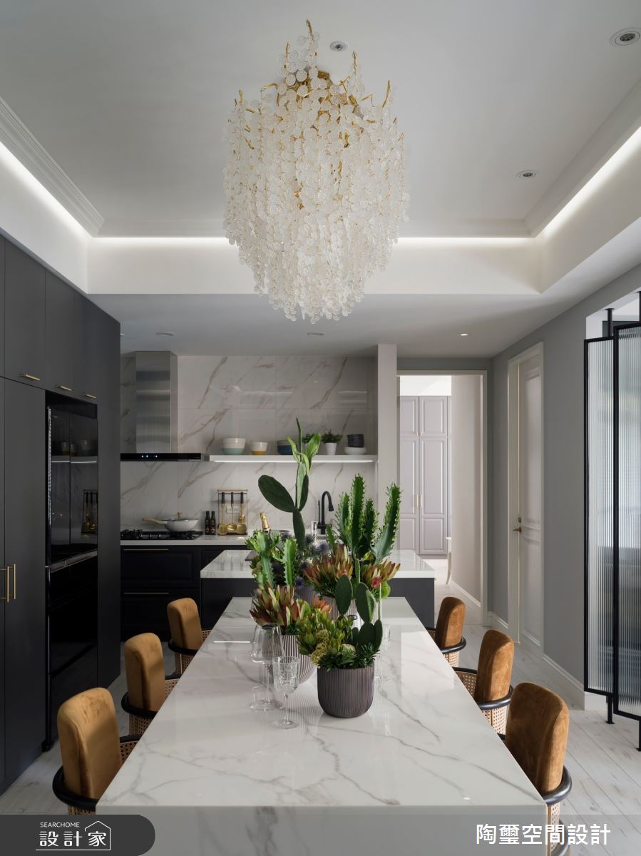 35坪新成屋(5年以下)＿混搭風餐廳廚房中島案例圖片＿陶璽空間設計＿陶璽_48之5
