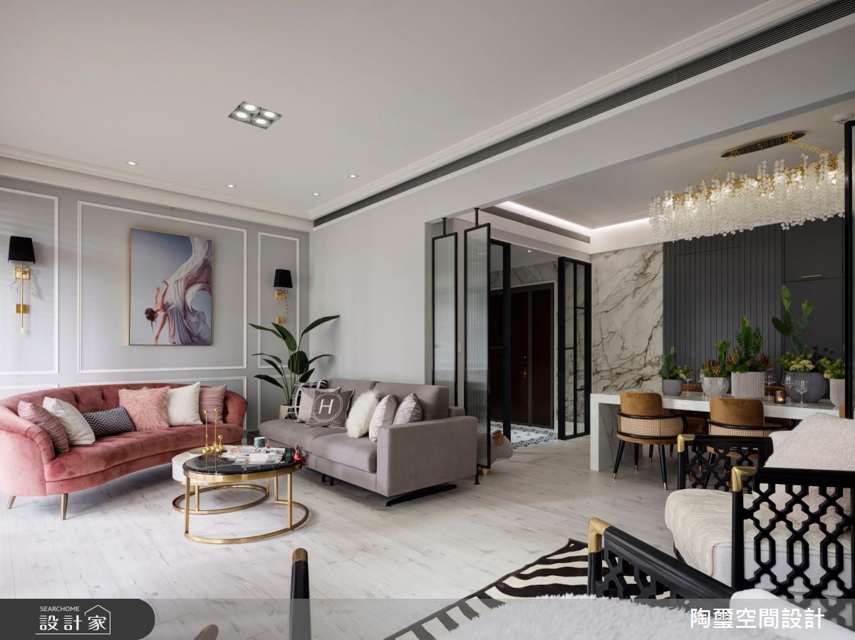 35坪新成屋(5年以下)＿混搭風玄關客廳餐廳案例圖片＿陶璽空間設計＿陶璽_48之15