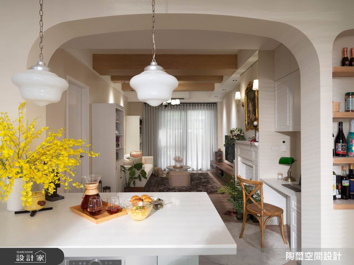 35坪老屋(16~30年)＿美式風客廳餐廳工作區案例圖片＿陶璽空間設計＿陶璽_49之2