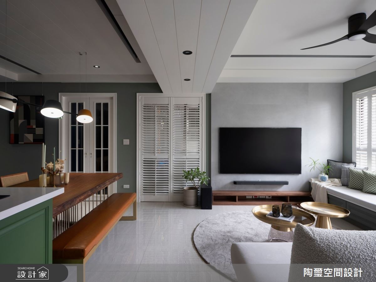 25坪預售屋＿混搭風客廳餐廳臥榻案例圖片＿陶璽空間設計＿陶璽_50之15