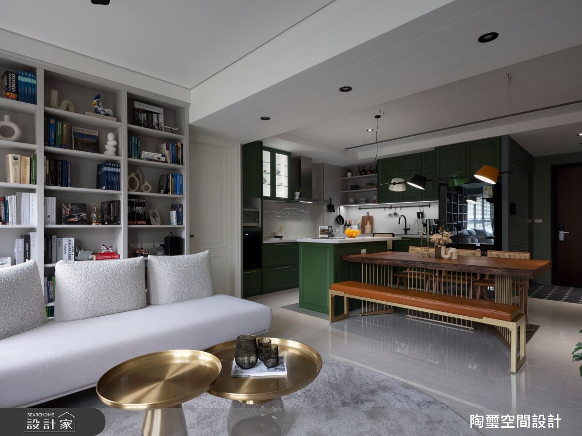 25坪預售屋＿混搭風客廳餐廳廚房中島案例圖片＿陶璽空間設計＿陶璽_50之12