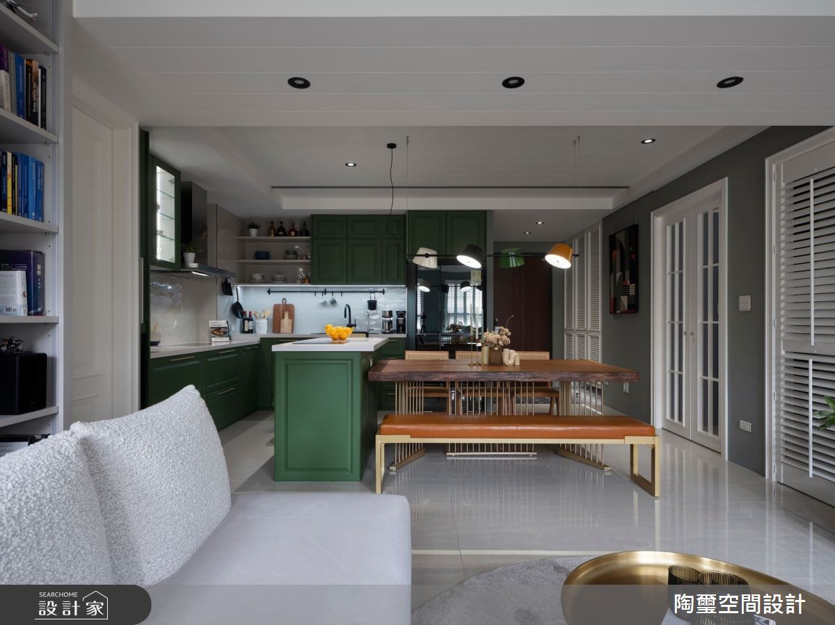 25坪預售屋＿混搭風客廳餐廳廚房中島案例圖片＿陶璽空間設計＿陶璽_50之14