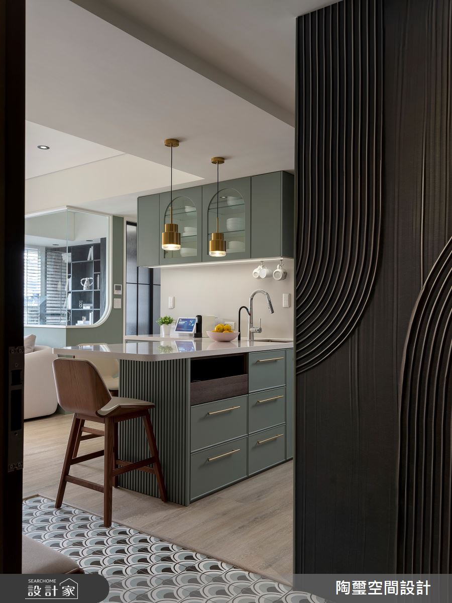 18坪新成屋(5年以下)＿美式風玄關餐廳中島案例圖片＿陶璽空間設計＿陶璽_56之1