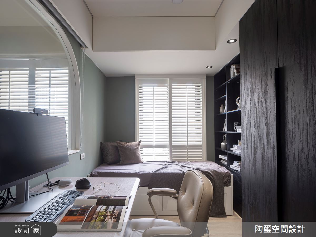 18坪新成屋(5年以下)＿美式風書房工作區臥榻案例圖片＿陶璽空間設計＿陶璽_56之16