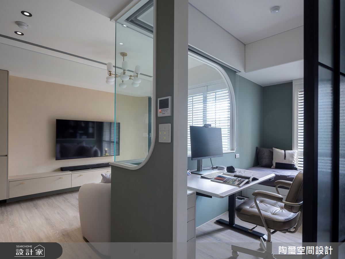 18坪新成屋(5年以下)＿美式風客廳書房臥榻案例圖片＿陶璽空間設計＿陶璽_56之17