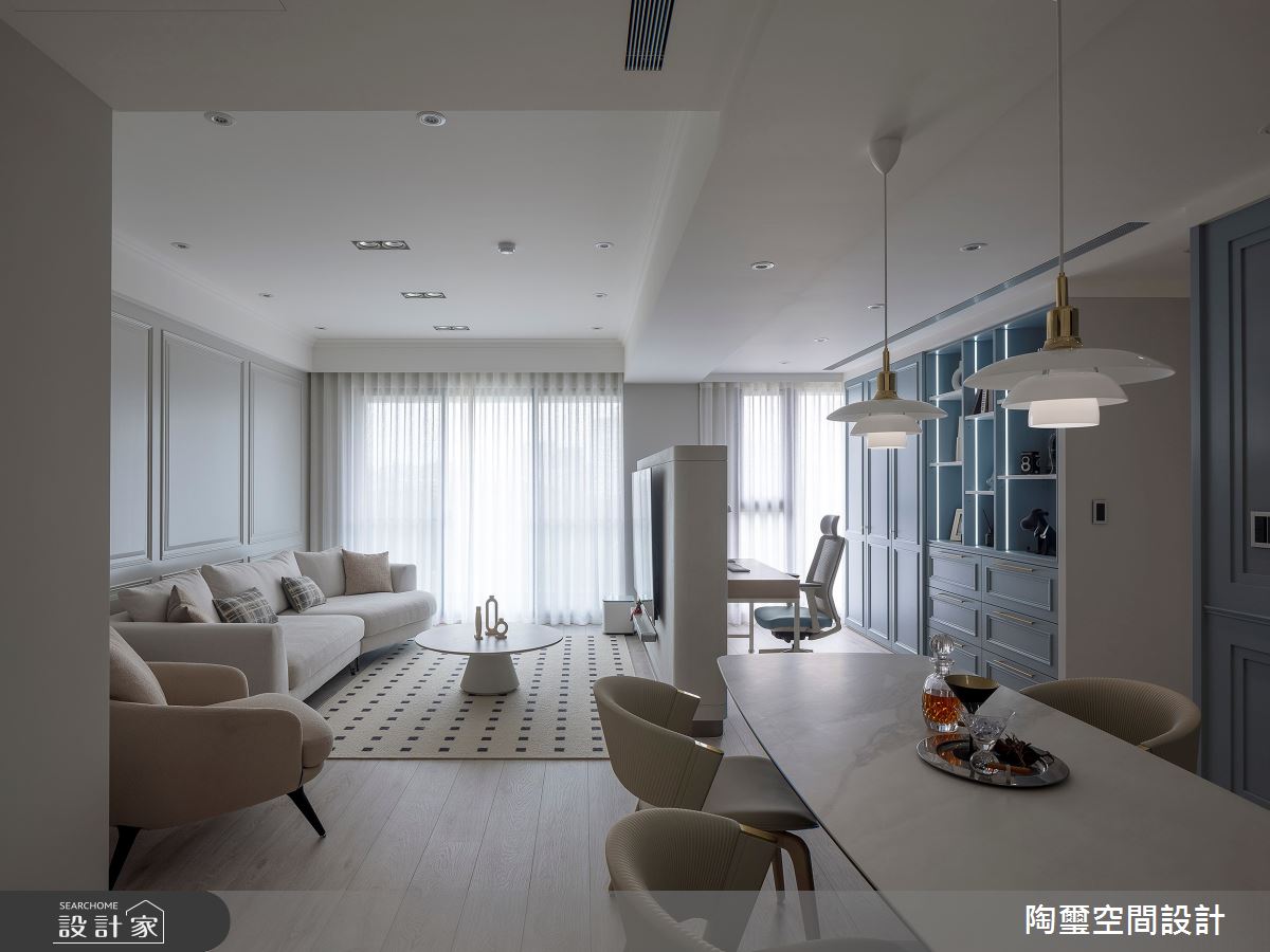 29坪新成屋(5年以下)＿美式風客廳餐廳書房案例圖片＿陶璽空間設計＿陶璽_57之2