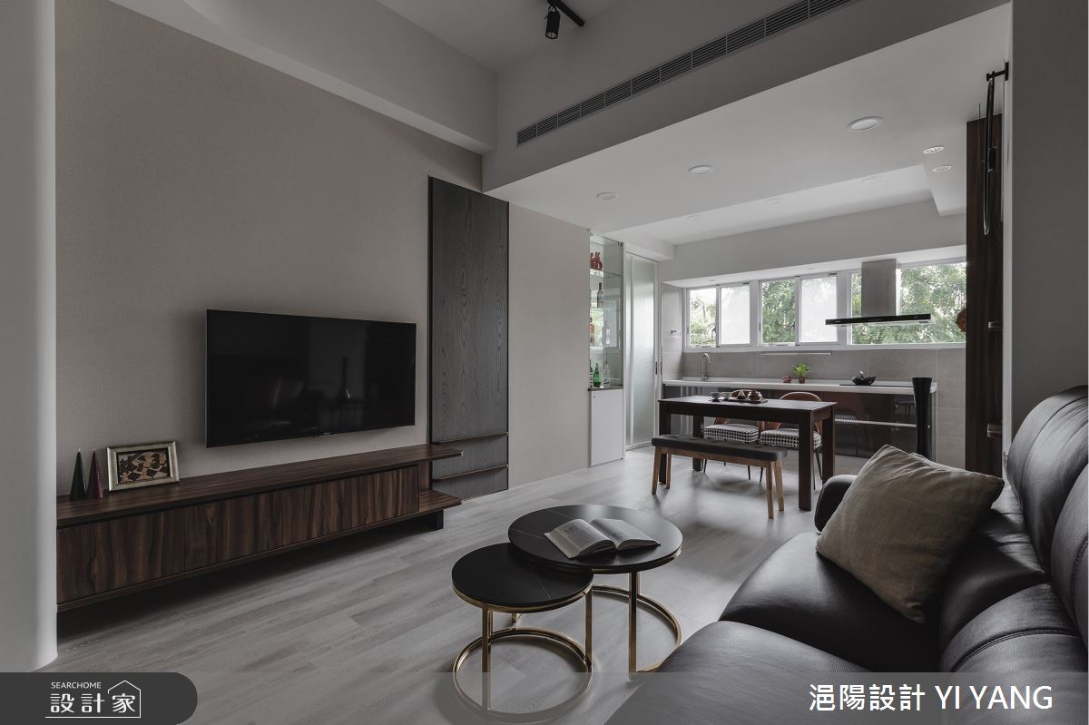 35坪老屋(16~30年)＿現代風客廳餐廳廚房案例圖片＿浥陽設計 YI YANG＿浥陽_台北28年老宅｜現代風之2