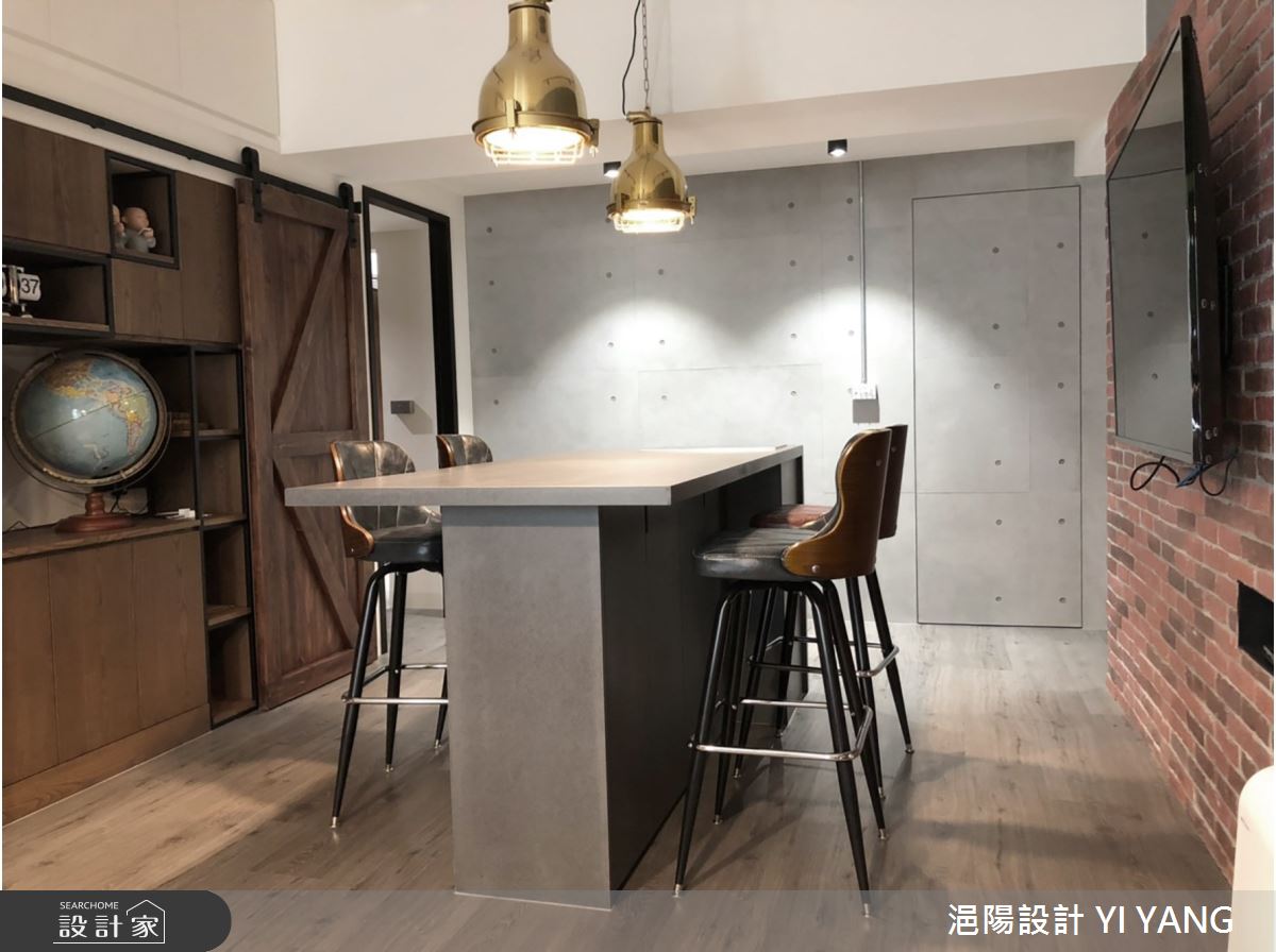 75坪老屋(16~30年)＿工業風客廳餐廳中島案例圖片＿浥陽設計 YI YANG＿浥陽_基隆30年老宅｜工業風之6
