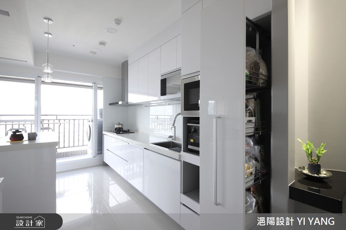 22坪新成屋(5年以下)＿北歐風廚房中島案例圖片＿浥陽設計 YI YANG＿浥陽_新北新板巨星Super Star｜北歐風之4