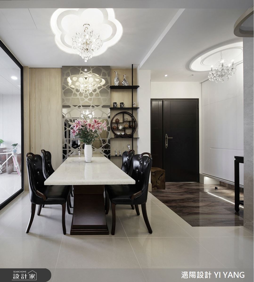 55坪新成屋(5年以下)＿奢華風玄關餐廳案例圖片＿浥陽設計 YI YANG＿浥陽_新北國泰雙璽｜奢華風之5