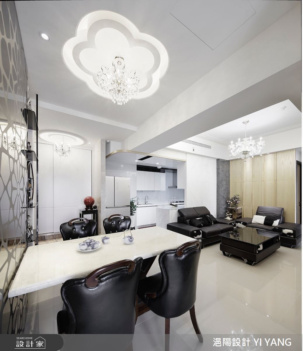 55坪新成屋(5年以下)＿奢華風客廳餐廳廚房案例圖片＿浥陽設計 YI YANG＿浥陽_新北國泰雙璽｜奢華風之10