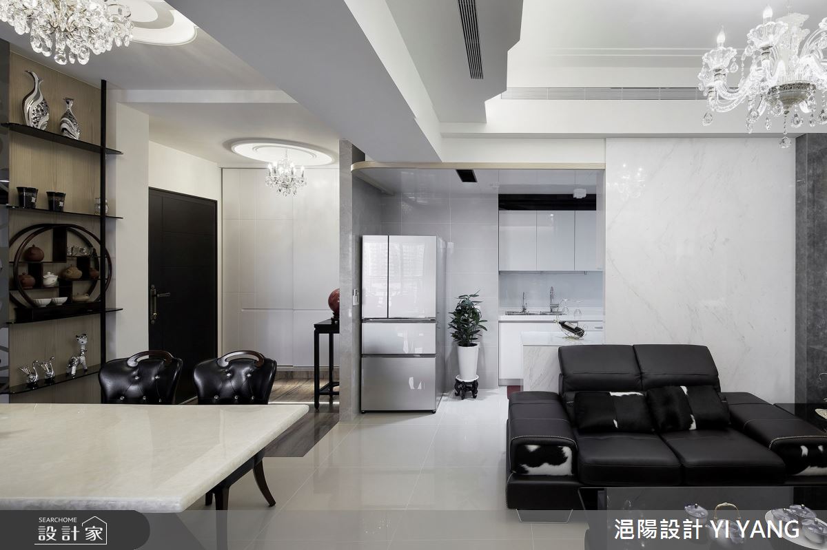55坪新成屋(5年以下)＿奢華風玄關客廳餐廳廚房案例圖片＿浥陽設計 YI YANG＿浥陽_新北國泰雙璽｜奢華風之14