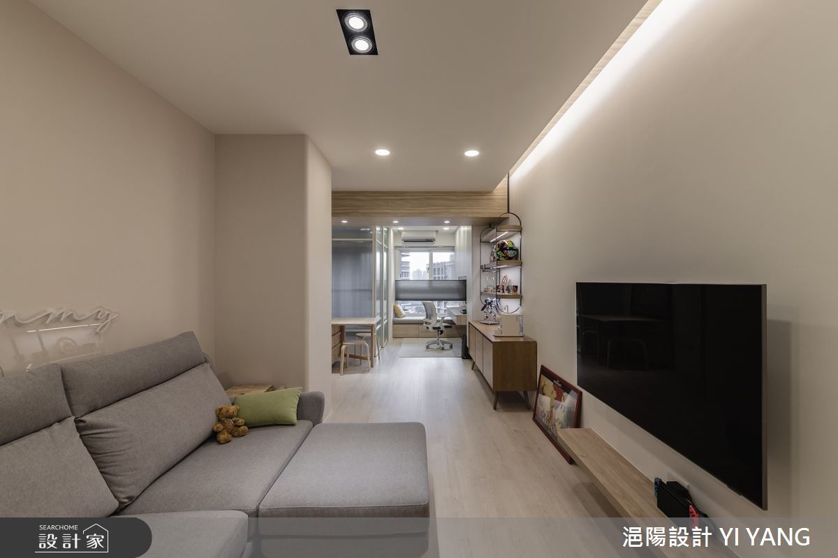 新成屋(5年以下)＿北歐奶白風客廳案例圖片＿浥陽設計 YI YANG＿浥陽_新北新板巨星Super Star｜北歐奶白風之7