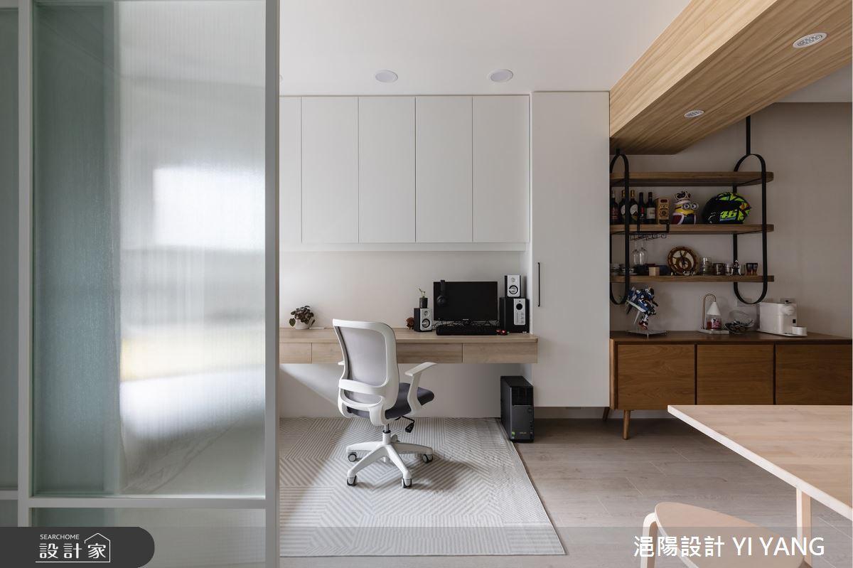 新成屋(5年以下)＿北歐奶白風書房案例圖片＿浥陽設計 YI YANG＿浥陽_新北新板巨星Super Star｜北歐奶白風之16